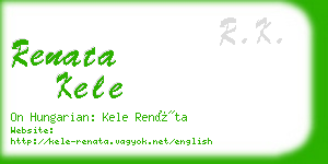 renata kele business card